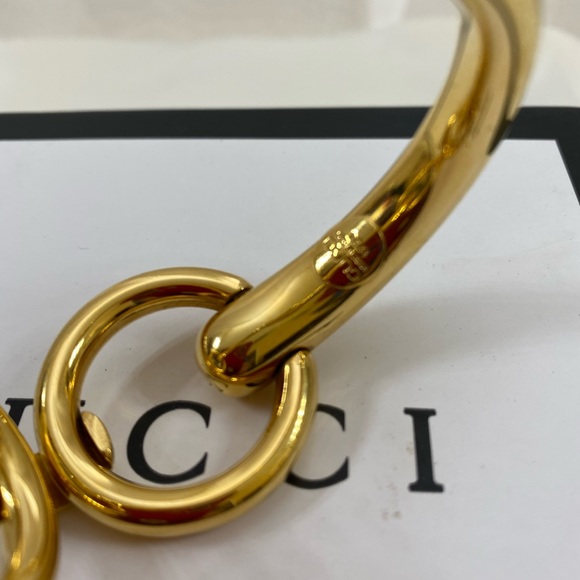🆕 Gucci Horsebit heavy gold plated Bangle - Picture 6 of 12